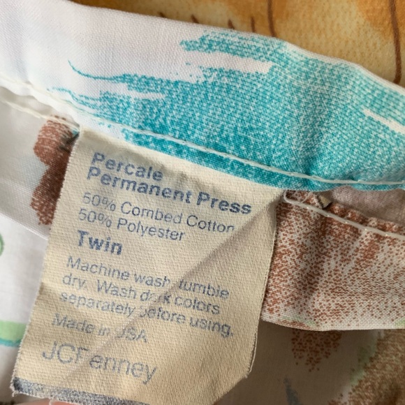 Rare ✨Vintage 1987 🌴🦕Land Before Time Twin Size Flat Sheet - Picture 6 of 6